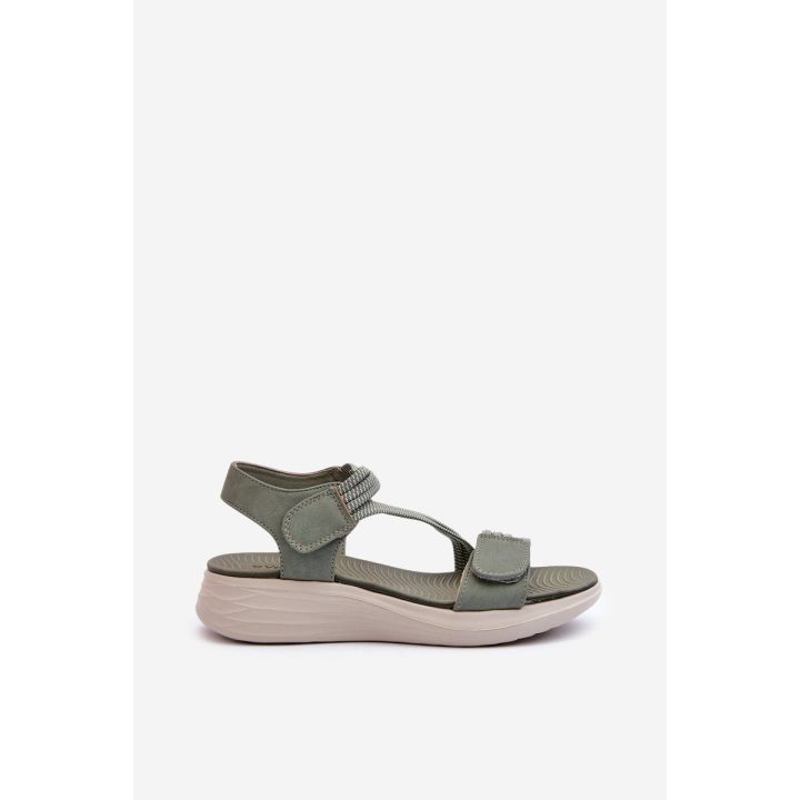 Moteriški patogūs žali Velcro sandalai Eladora
