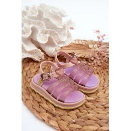 Kvapnūs vaikiški sandalai su Velcro užsegimu ZAXY NN385020, violetinės spalvos
