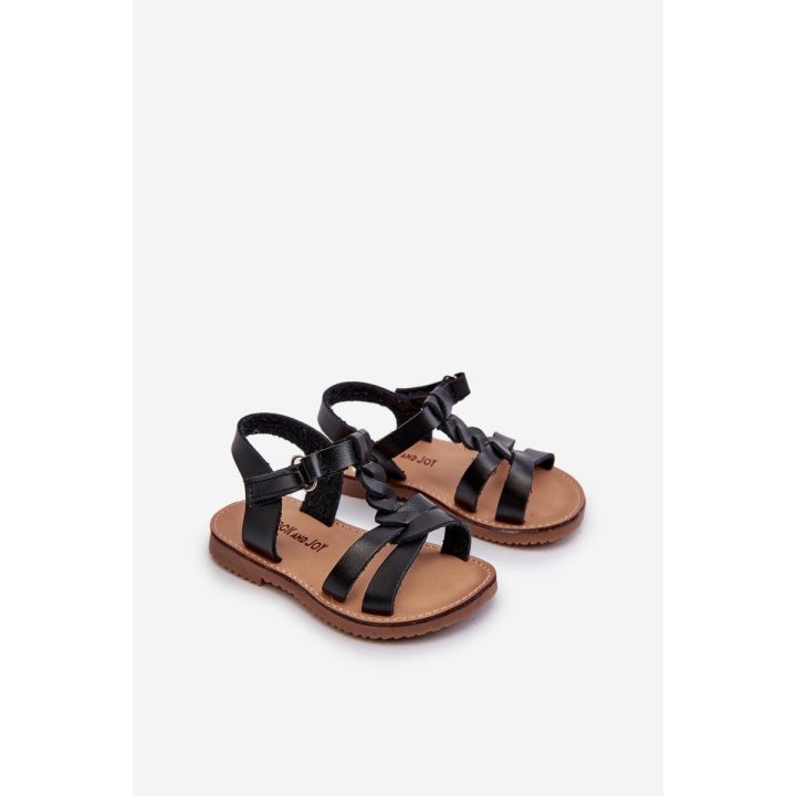 Vaikiški Sarniema sandalai su Velcro užsegimu, juodi