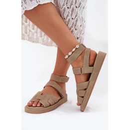 Basutės smėlio spalvos zomšos su lipdukais kasdienai