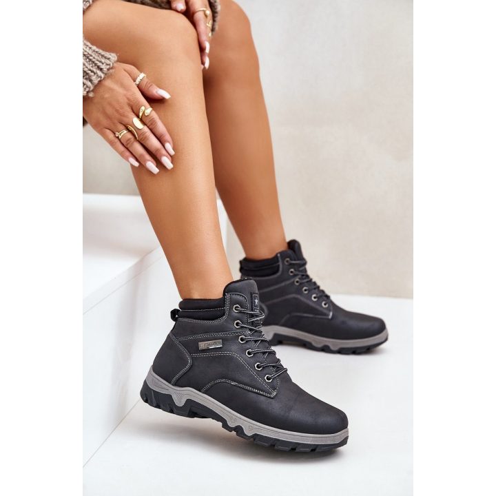 žygio batai iš ekologiškos odos, tamsiai mėlyni, Neramia