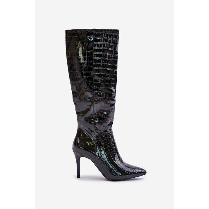 Stiletto batai su kulnais juodos spalvos Reanwenna