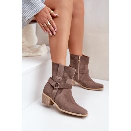 auliniai batai su kulnu Brown Zazoo 3444/2