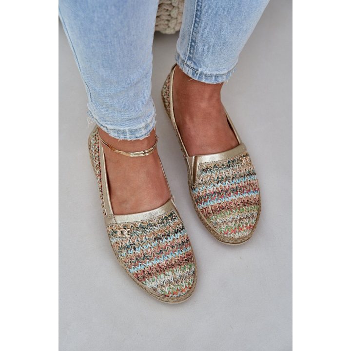 Elegantiškos odinės espadrilės su pynimu, daugiaspalvės Zazoo