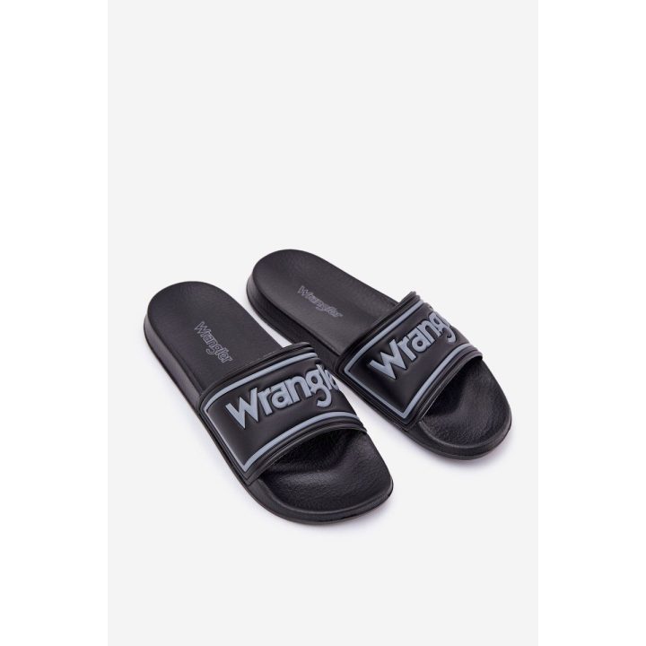 Šlepetės vyrams juodos WRANGLER
