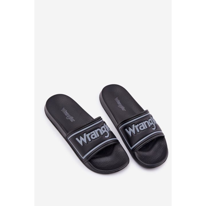 Šlepetės vyrams juodos WRANGLER