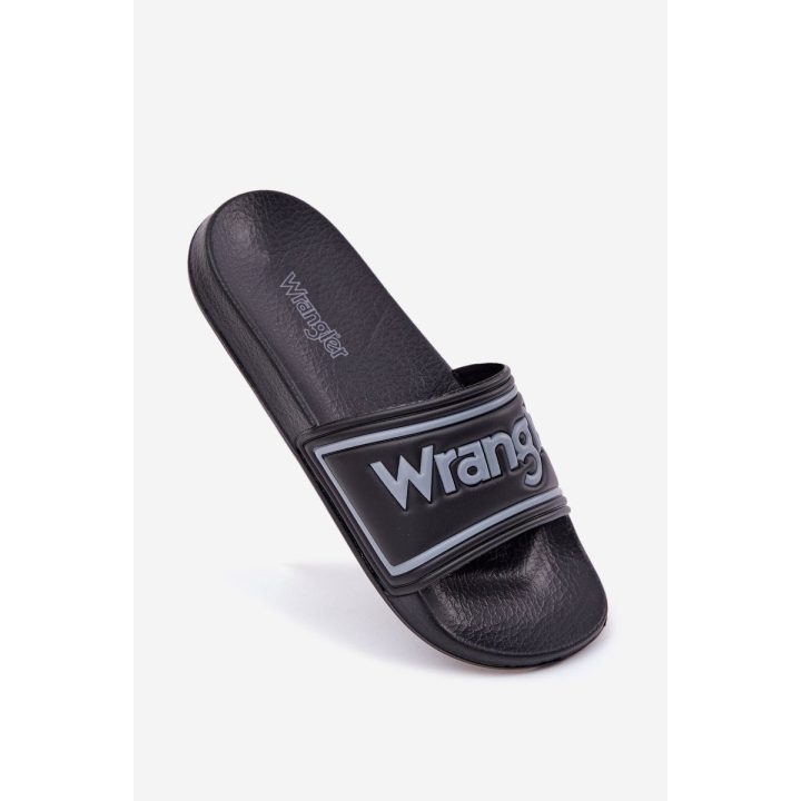 Šlepetės vyrams juodos WRANGLER