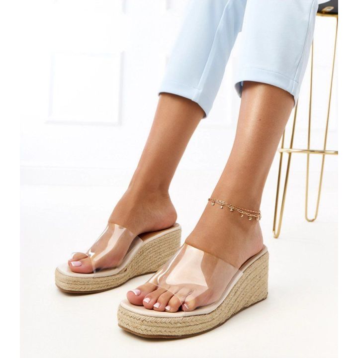 Moteriškos permatomos klumpės su platforma vasarai Felicity