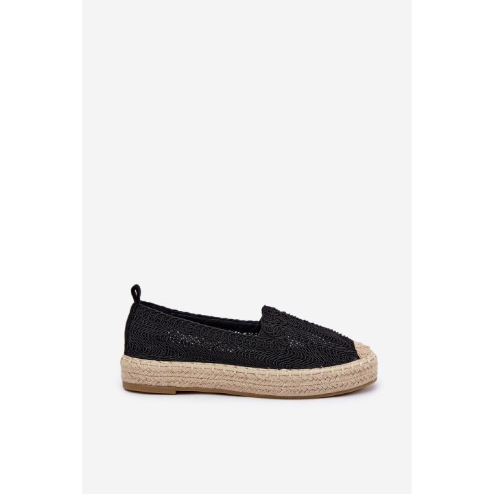 Espadrilės moterims su platforma juodos Vinceza