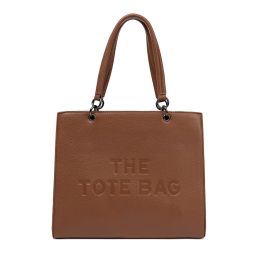 Ruda odinė tote rankinė The Tote Bag