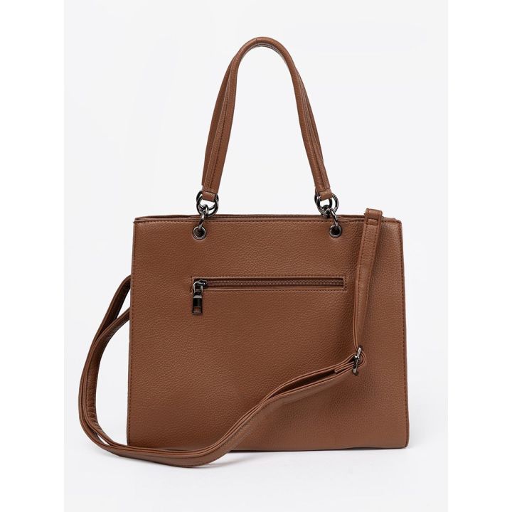 Ruda odinė tote rankinė The Tote Bag