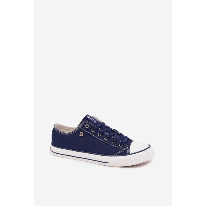 Laisvalaikio batai tamsiai mėlyni iš tekstilės suvarstomi Big Star
