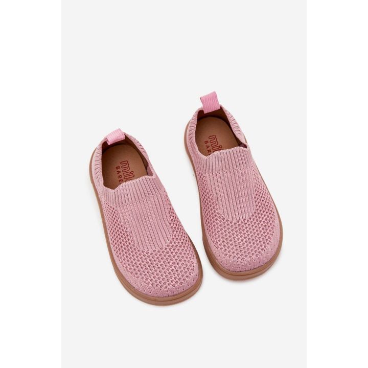 Vaikiški rožiniai megzti barefoot bateliai be suvarstymo Milami