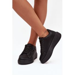 Laisvalaikio batai juodi su platforma kasdienai Step in Style