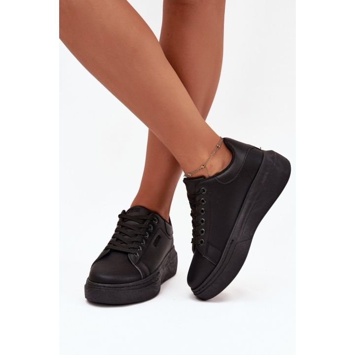 Laisvalaikio batai juodi su platforma kasdienai Step in Style