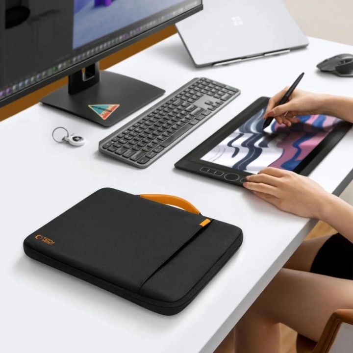 Nešiojamojo kompiuterio dėklas juodas paminkštintas 13–14″