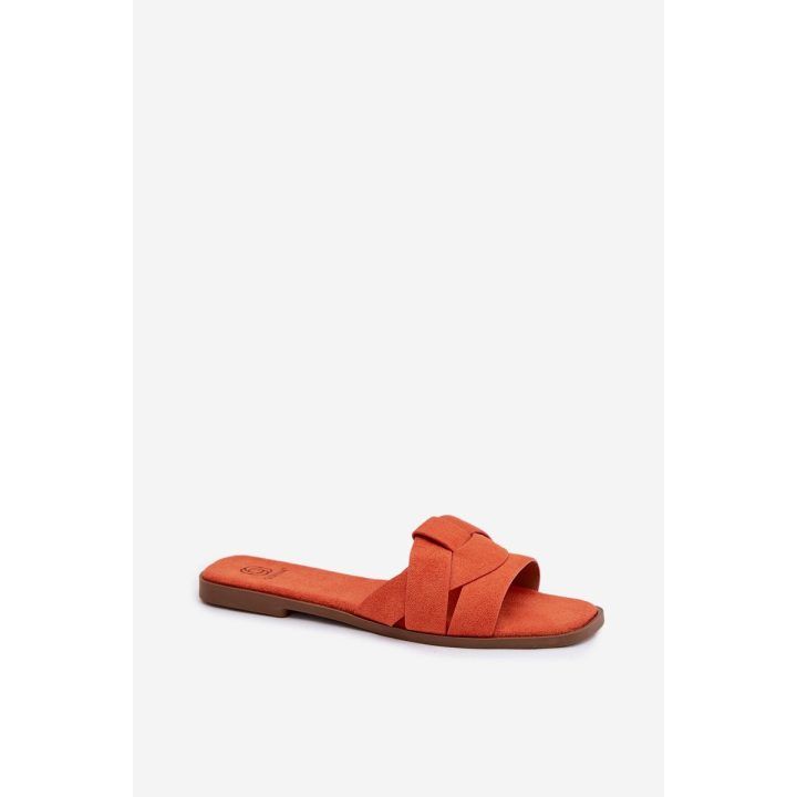 Moteriškos šlepetės su dirželiais, oranžinės BOTO