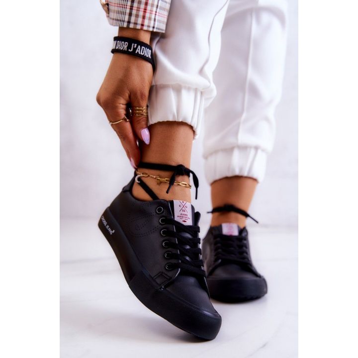 Juodos spalvos stilingi Cross Jeans bateliai