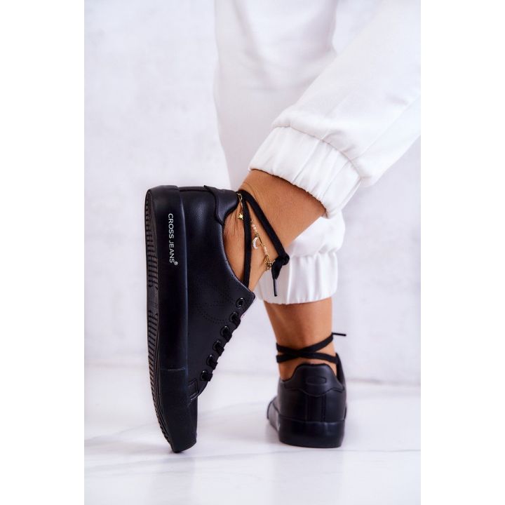 Juodos spalvos stilingi Cross Jeans bateliai