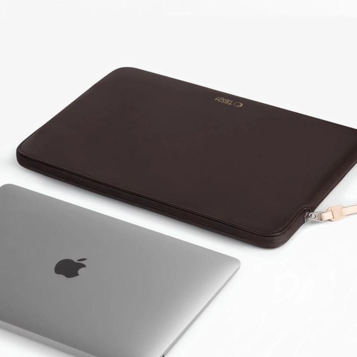 Nešiojamojo kompiuterio dėklas rudas su flisu 13–14″