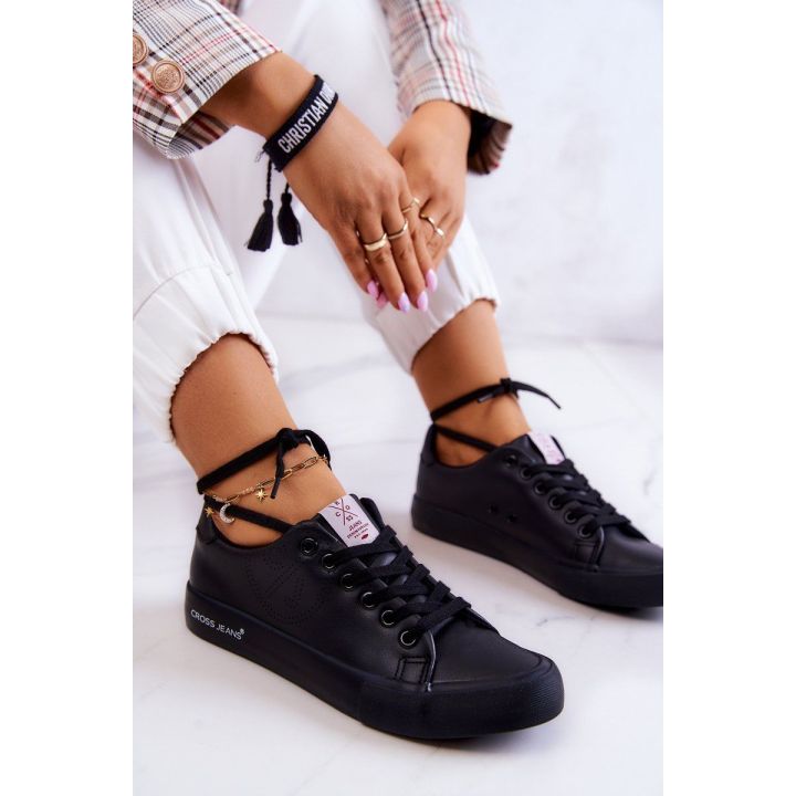 Juodos spalvos stilingi Cross Jeans bateliai