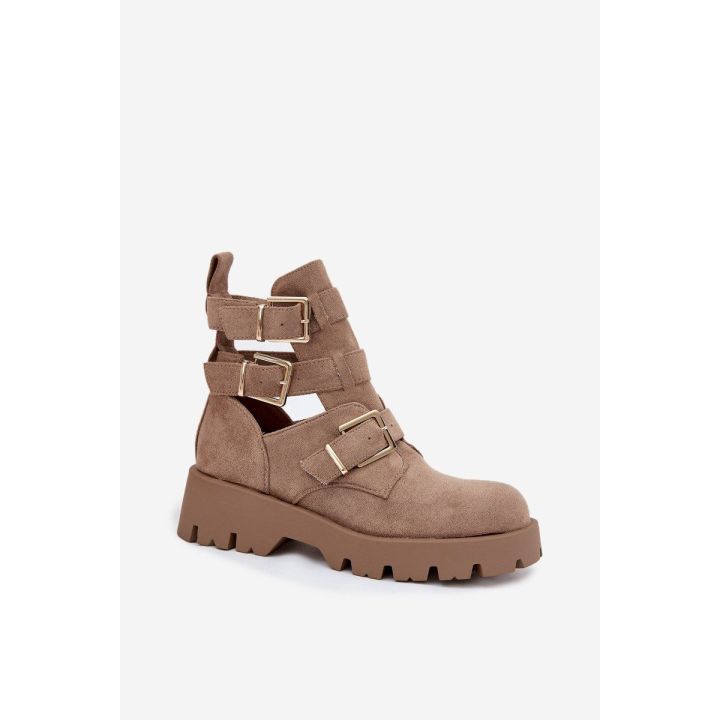 Aulinukai moteriški smėlio spalvos dirželiniai Helisse