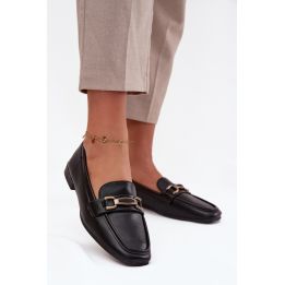 Loaferiai moteriški juodi eko oda Step in Style