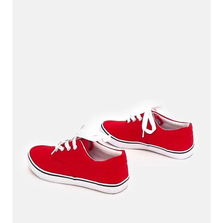 Raudoni vaikiški sportbačiai su raišteliais Bollis