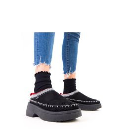 Juodi moteriški šlepetės su platforma Solea