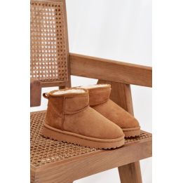 Vaikiški žieminiai aulinukai su kailiu Camel Mireya