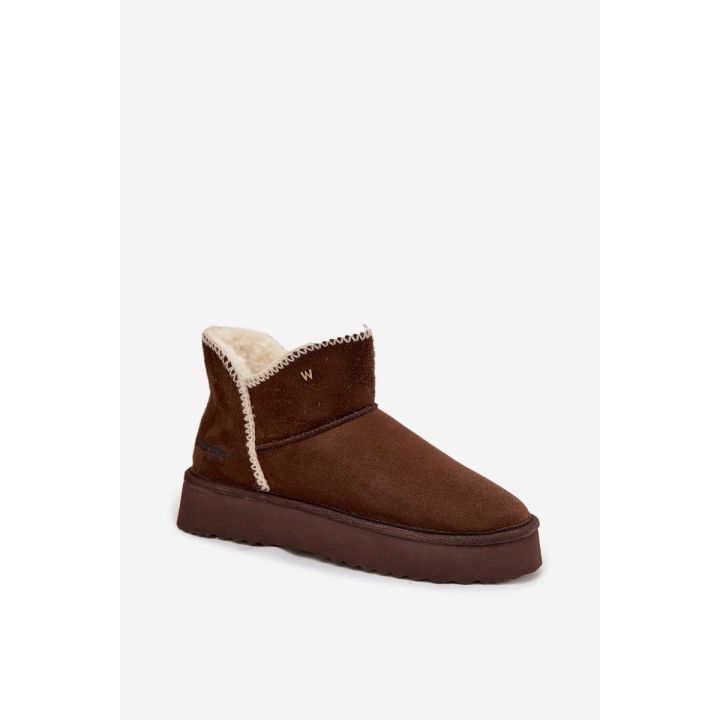 Žieminiai moteriški aulinukai platformoje rudi Wrangler