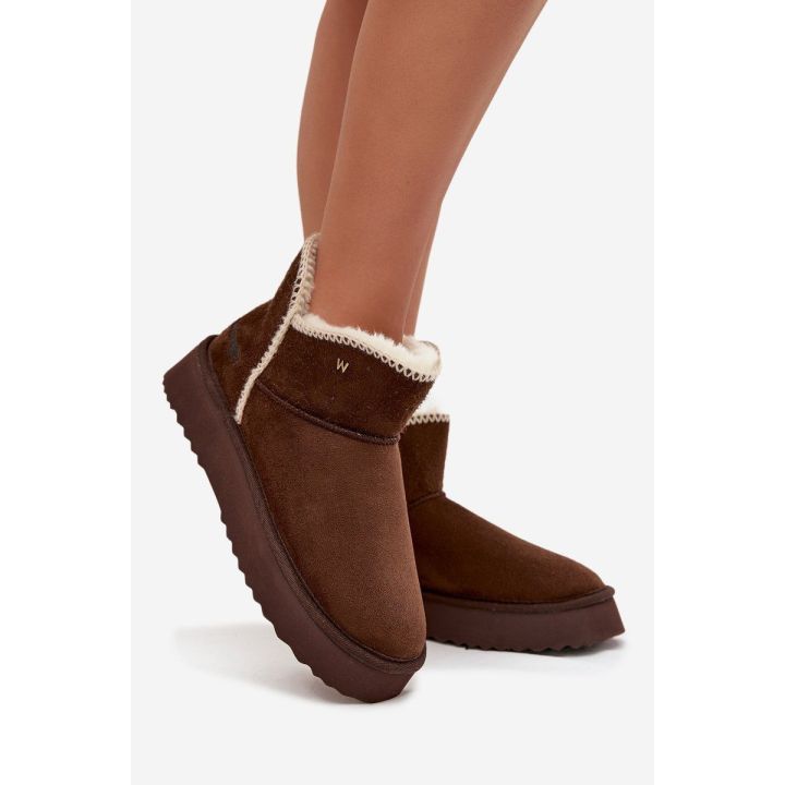 Žieminiai moteriški aulinukai platformoje rudi Wrangler