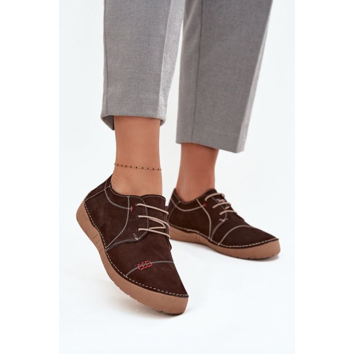 Rudi moteriški pusbačiai iš zomšos Step in Style