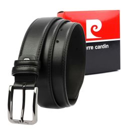 Juodas vyriškas odinis diržas Pierre Cardin