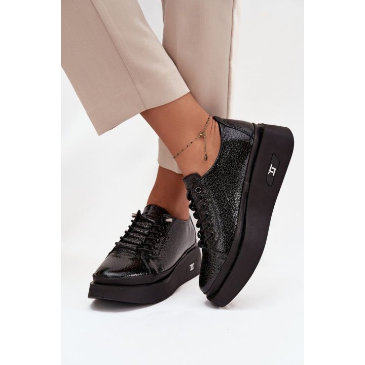 Juodi moteriški platforminiai batai Step in Style