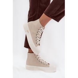 Women's Sneakers On Platform LEE 50253002.35E ISLA WOMEN MID Smėlio spalvos