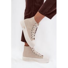 Women's Sneakers On Platform LEE 50253002.35E ISLA WOMEN MID Smėlio spalvos