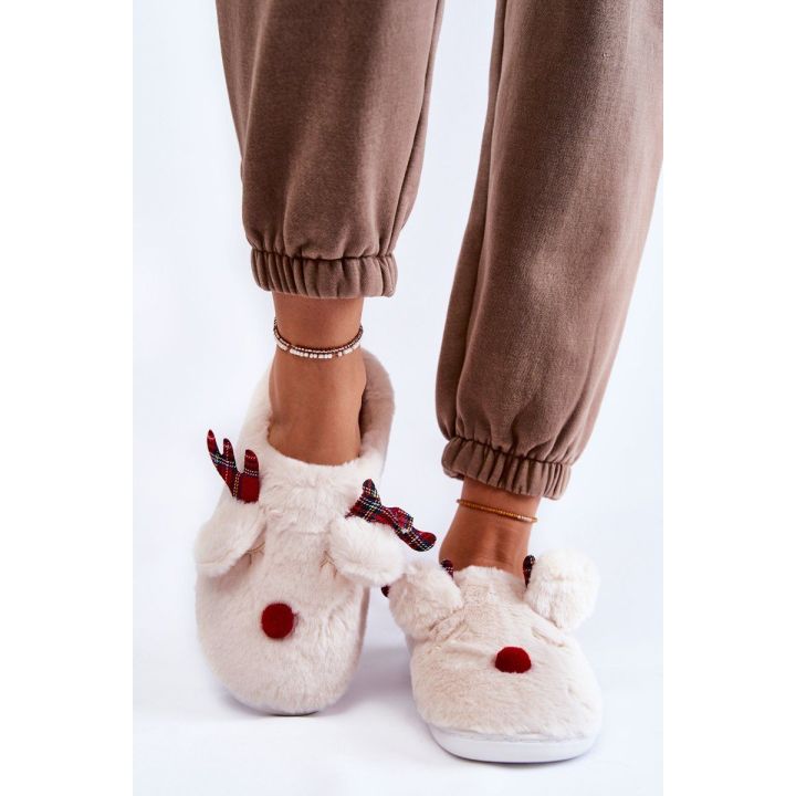 kalėdinės šlepetės su elniu Creamy Claire