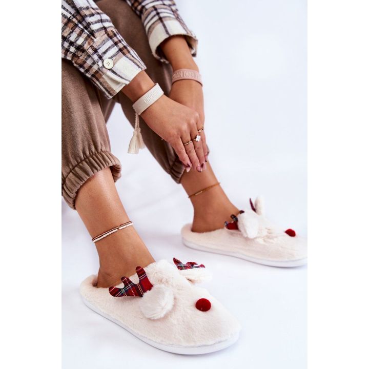 kalėdinės šlepetės su elniu Creamy Claire