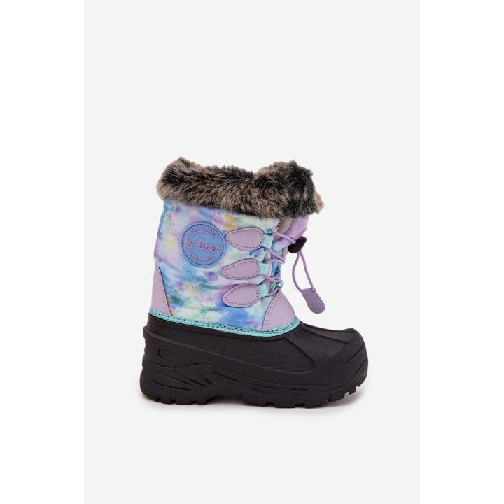 Vaikiški sniego batai violetiniai su pūkeliu ir elastiniu Lee Cooper