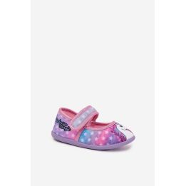 Balerinos šlepetės rožinės su Velcro vienaragiu Silviera
