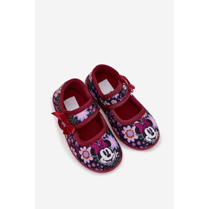 Balerinos vyšninių spalvos su Minnie Mouse dizainu Nomi