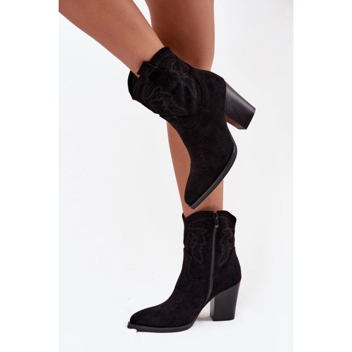 Aulinukai juodi elegantiški su kulnu Step