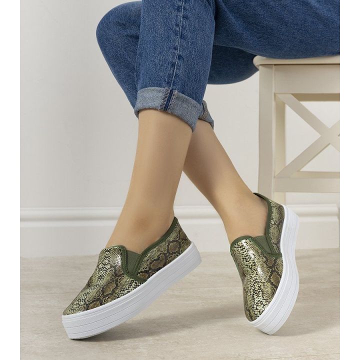 Žalios spalvos Slip On Irving sportbačiai