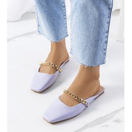 Violetinės elegantiškos Baras šlepetės