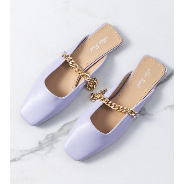 Violetinės elegantiškos Baras šlepetės