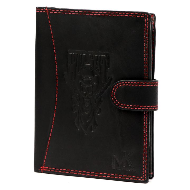 Vyriška odinė piniginė su užsegimu 10,5×13 cm Money Keeper – kasdienai