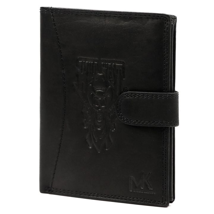 Vyriška odinė piniginė su užsegimu 10,5×13 cm Money Keeper – kasdienai