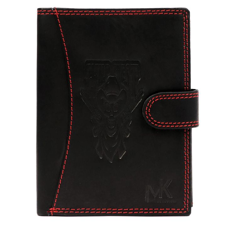 Vyriška odinė piniginė su užsegimu 10,5×13 cm Money Keeper – kasdienai