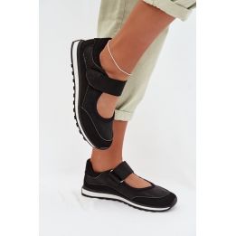 Bateliai moteriški su velcro, juodi Aveliette
